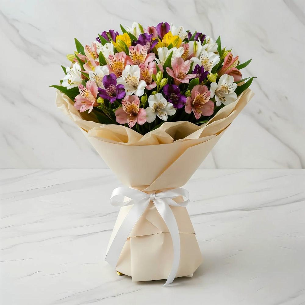 Букет цветов из: Альстромерии в Садовое