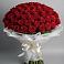Букет 101 Красная роза Блэк Мэджик в Садовое