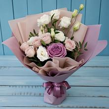 Букет цветов из:  Розы и Лизиантусы в Садовое