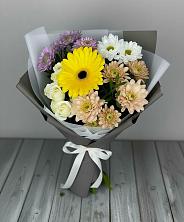 Букет цветов из:  Розы, Герберы и Хризантемы в Садовое