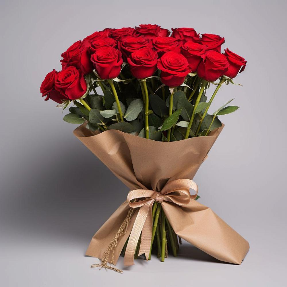 Букет 21 Красная роза Эдлесс Лав в Садовое