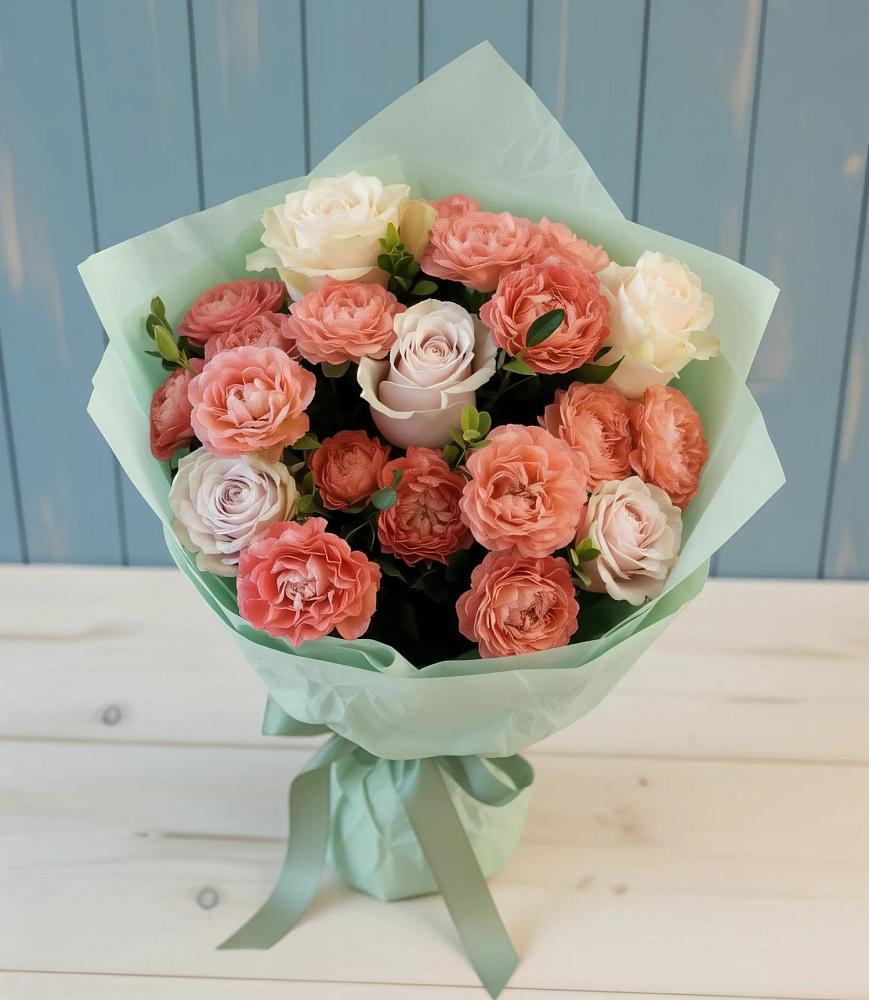 Букет цветов из: Розы в Садовое