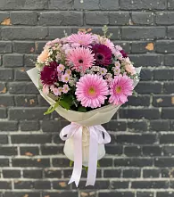 Букет цветов из:  Герберы и Хризантемы в Садовое