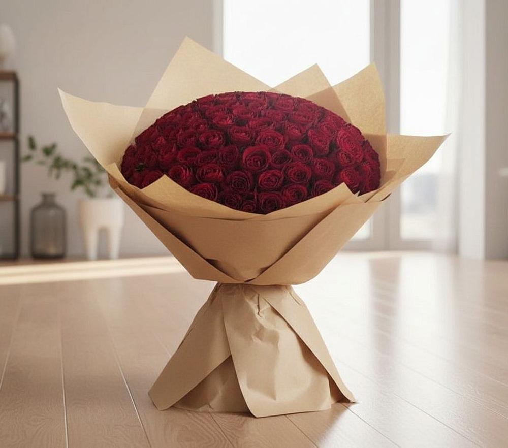 Букет 101 Красная роза в Садовое