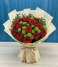 Букет цветов из:  Розы и Хризантемы в Садовое