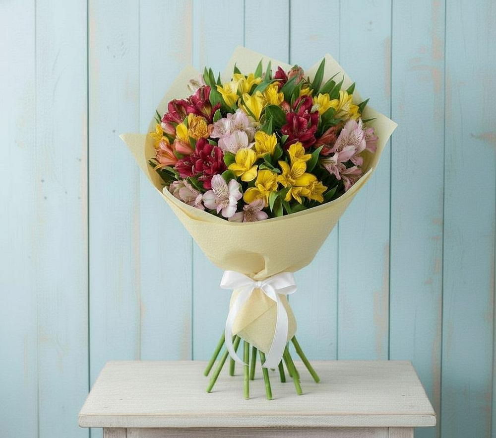 Букет цветов из: Альстромерии в Садовое