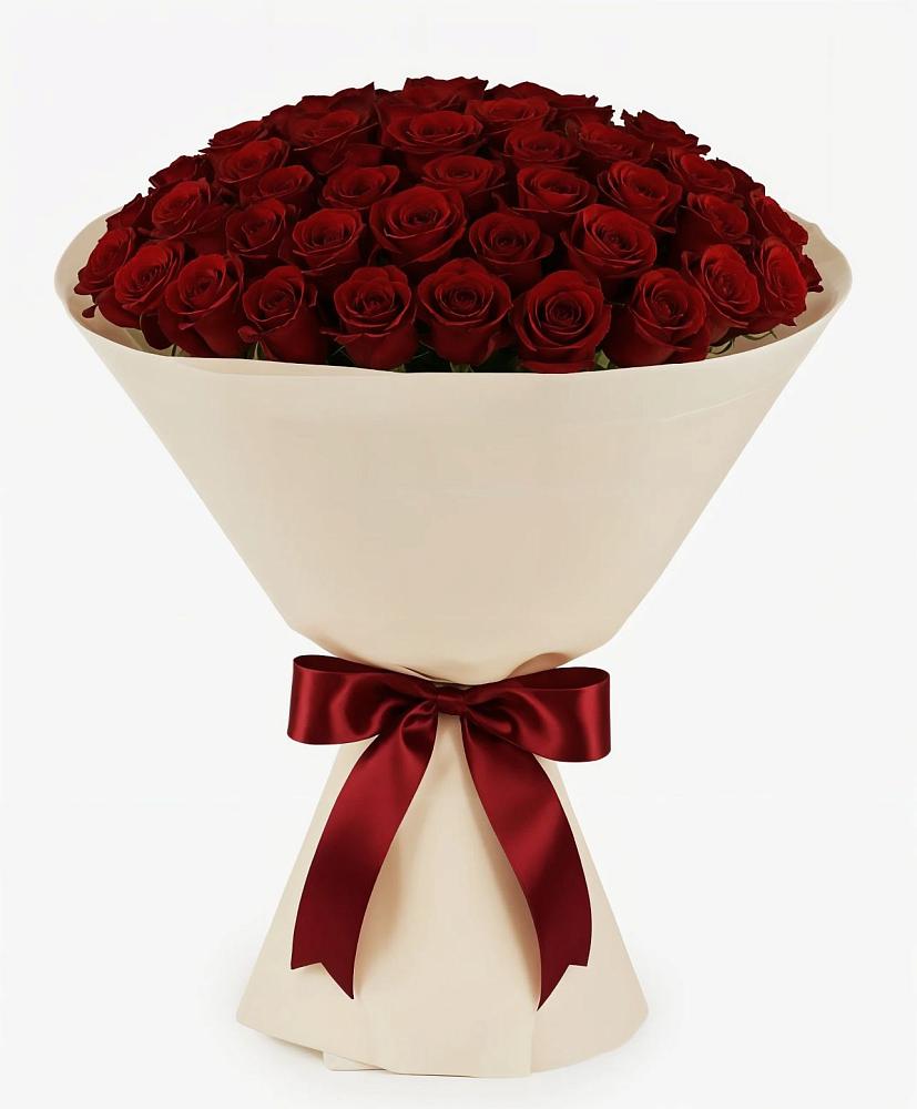 Букет 101 Бордовая роза Блэк Бакарра в Садовое